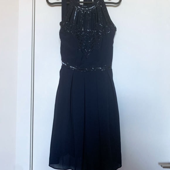 Navy Beaded Dress - Picture 1 of 1